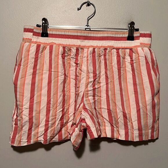 APT. 9 Women's Multicolor Striped Rayon Elastic Waist Pull On Short - Picture 1 of 6